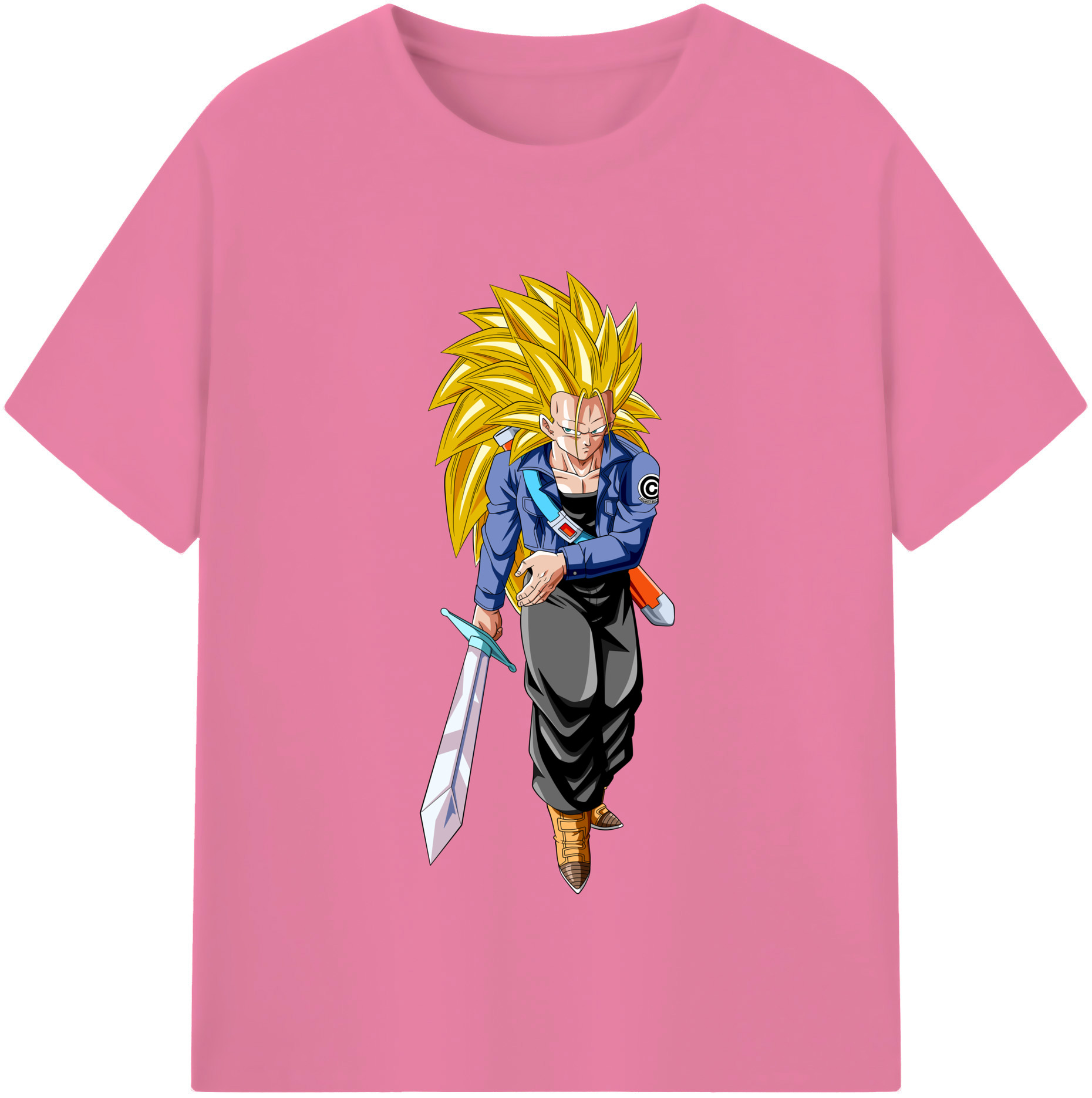 （画像用） ドラゴンボール トランクス（Torankusu）DRAGON BALL Trunks 綿100％半袖Tシャツ（フロントプリント）